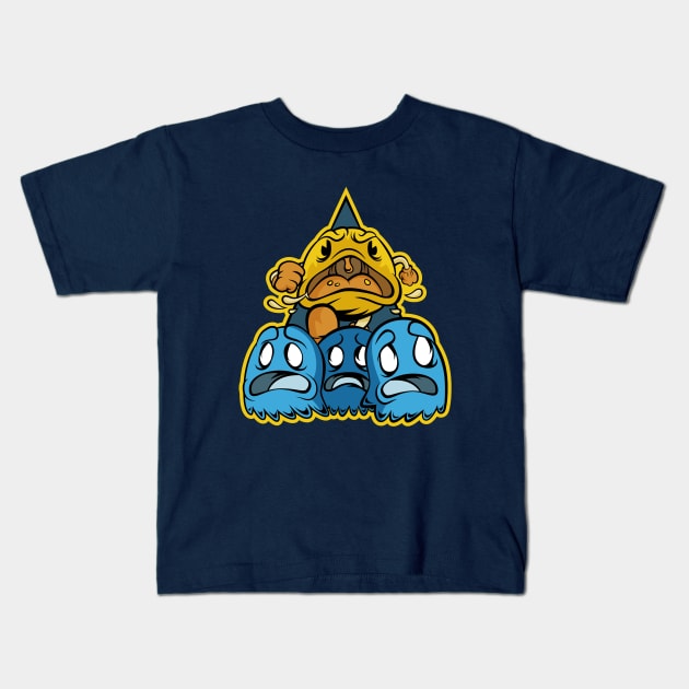 Pacman unleashed Kids T-Shirt by demonigote